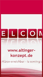 Mobile Screenshot of altinger-konzept.de