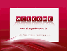 Tablet Screenshot of altinger-konzept.de